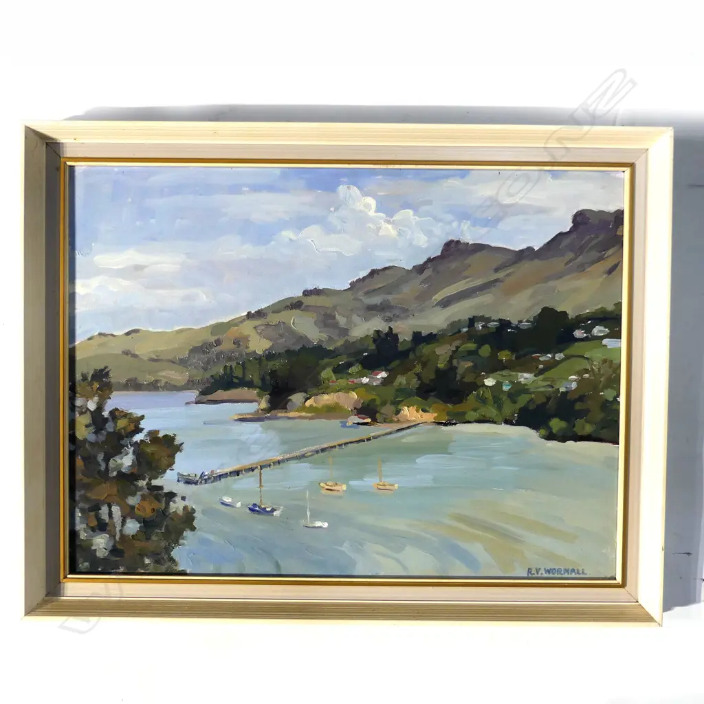 R. V. WORNALL LANDSCAPE OIL ON BOARD 370x500mm Image 1++