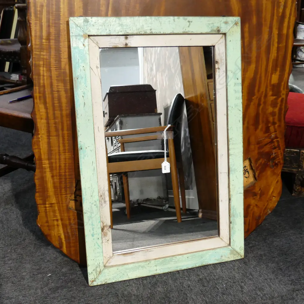 MIRROR - RUSTIC PAINTED WOODEN FRAME 800x530mm Image 1++