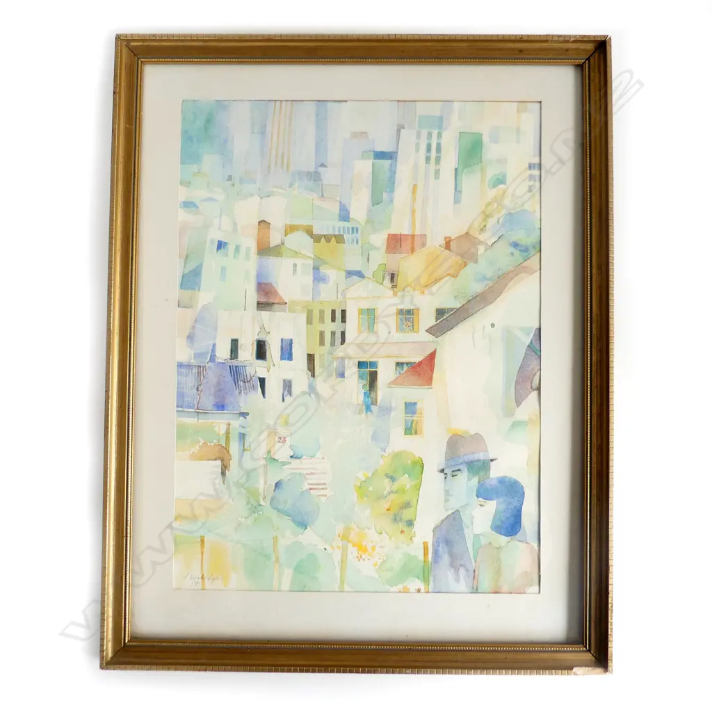 LORE BURBRIDGE “THE INHERITORS” WATERCOLOR, SIGNED, 1983, 380 X 280mm Image 1++