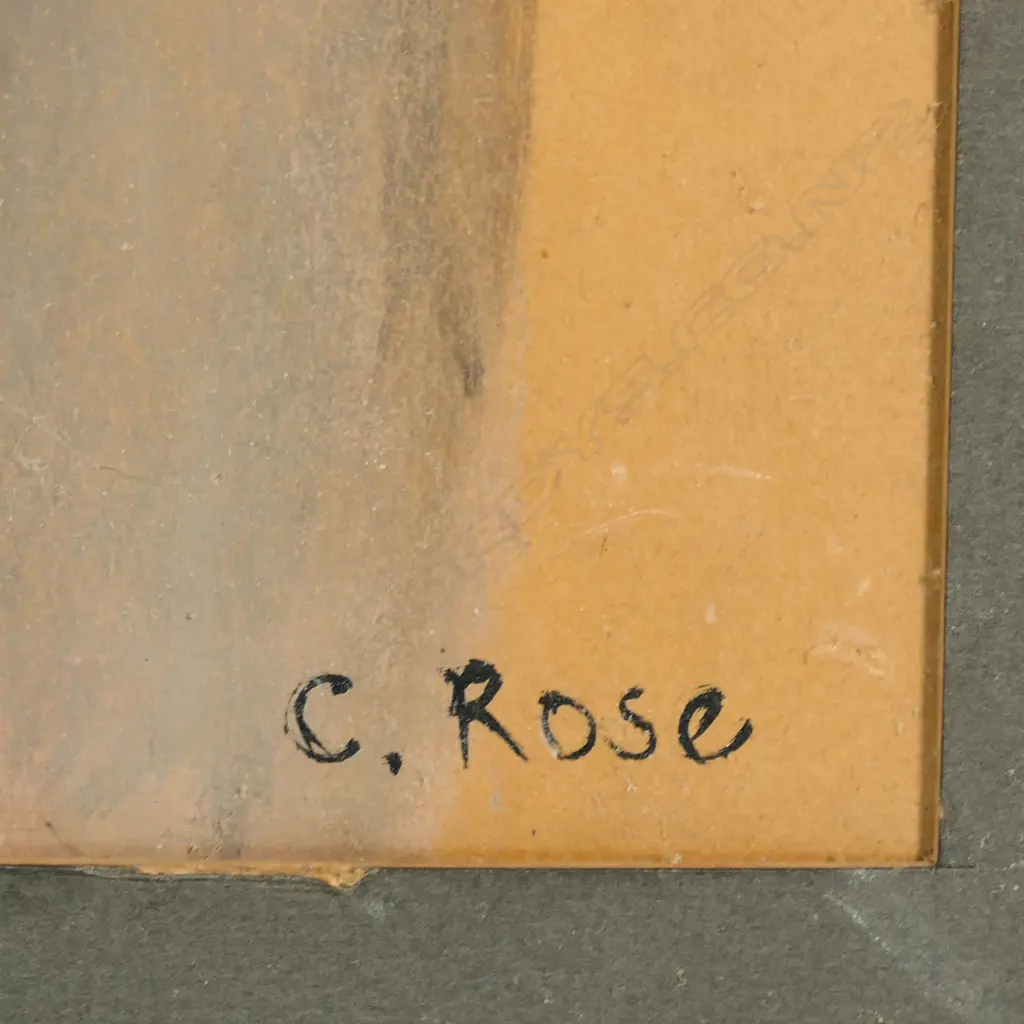 CHARLES ROSE, PASTEL ON BOARD, NUDE, SIGNED, SOME SCUFFING, 380 X 500mm Image 1++