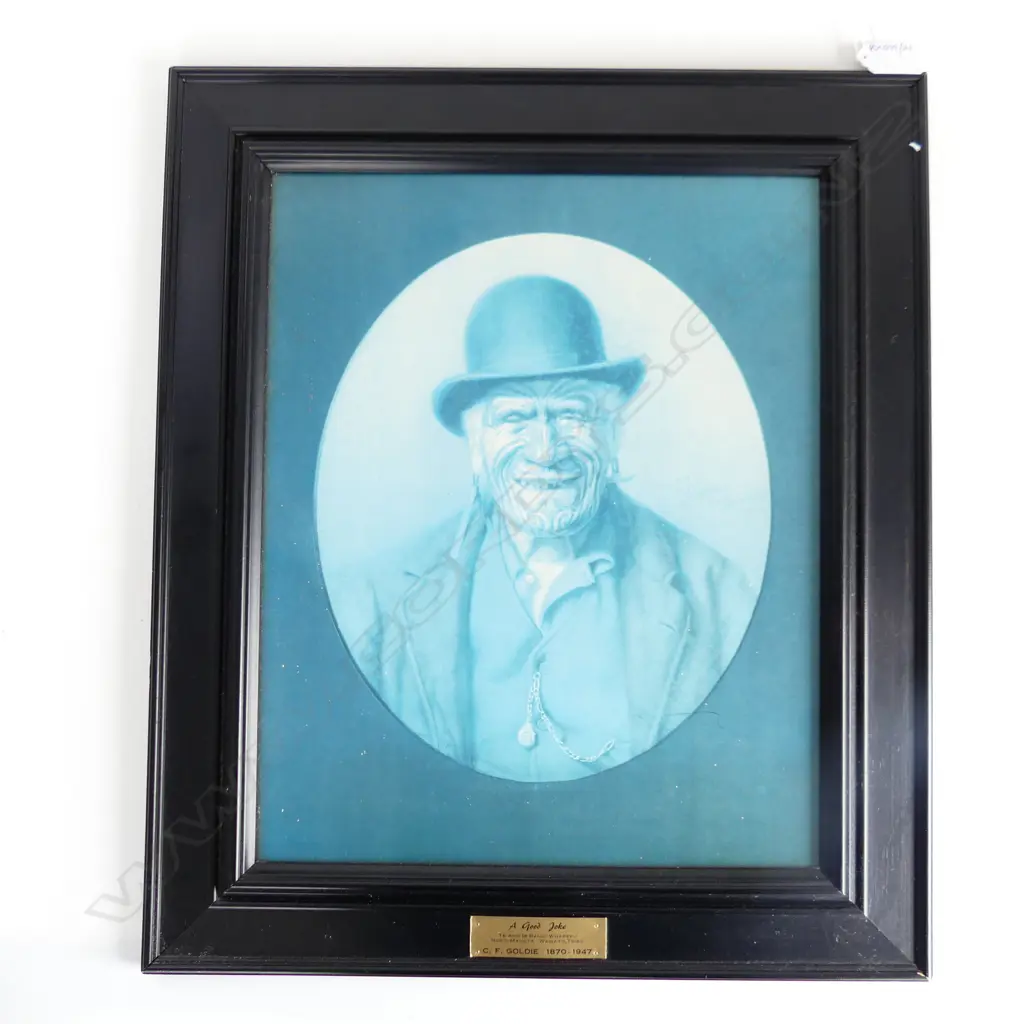 C. F. GOLDIE PRINT 'A GOOD JOKE' 380x310mm Image 1++