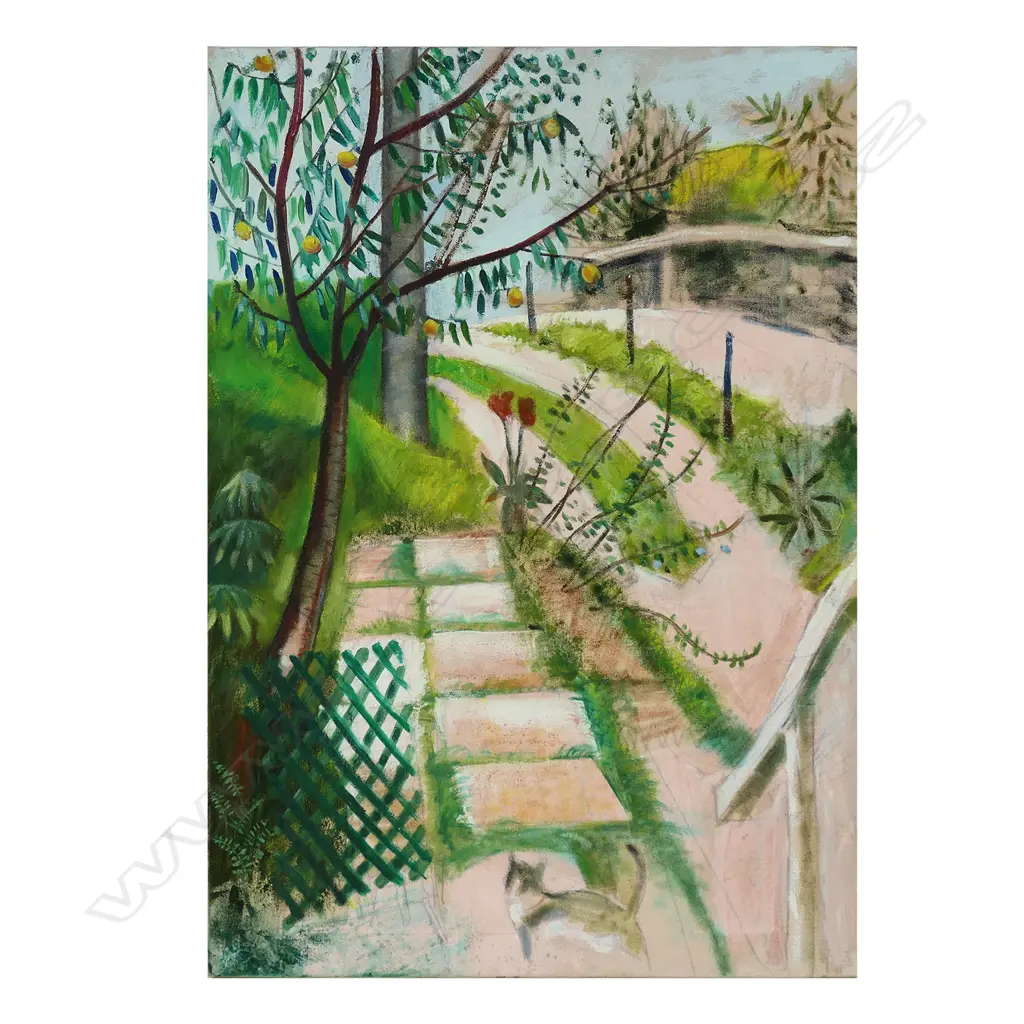 GEORGE RITCHIE, ‘CAT’, 1993, OIL ON CANVAS, UNSIGNED, 615 X 430mm Image 1++