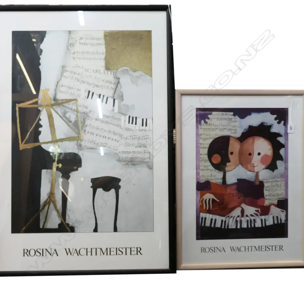 2 ROSINA WACHTMEISTER PRINTS; 650x490 / 960x650mm overall sizes Image 1++