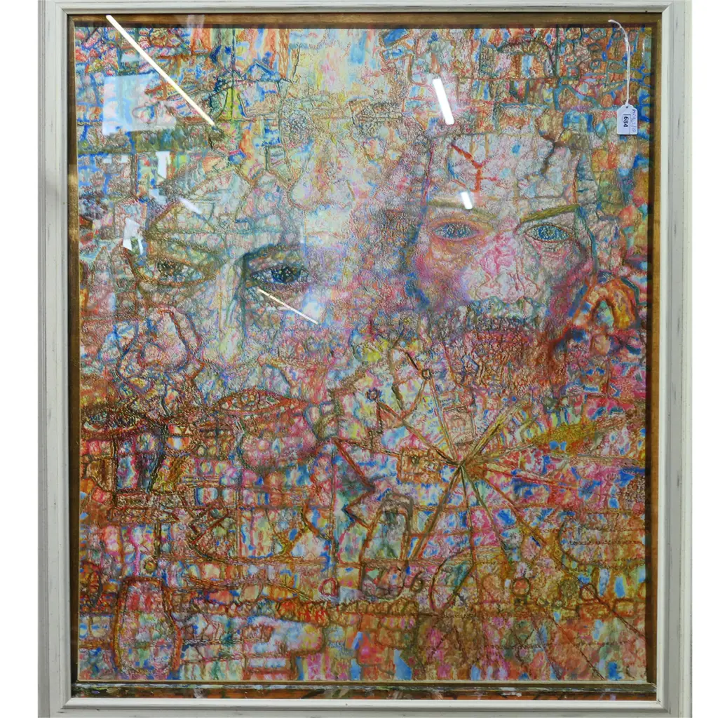 PAVEL FILONOV PRINT 'FACES' 1940 820x710mm Image 1++