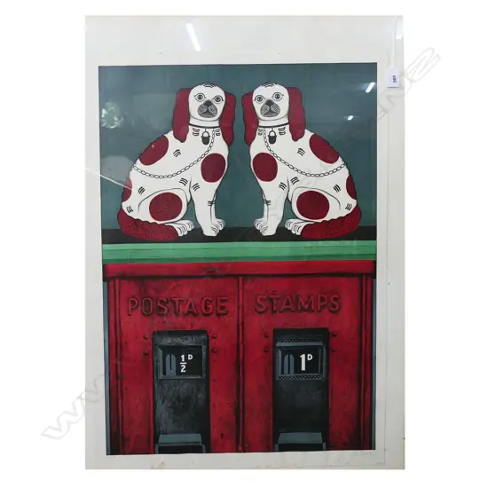 KLAUS MONITZ PRINT 'POSTAGE STAMPS' 97/150 755x525mm