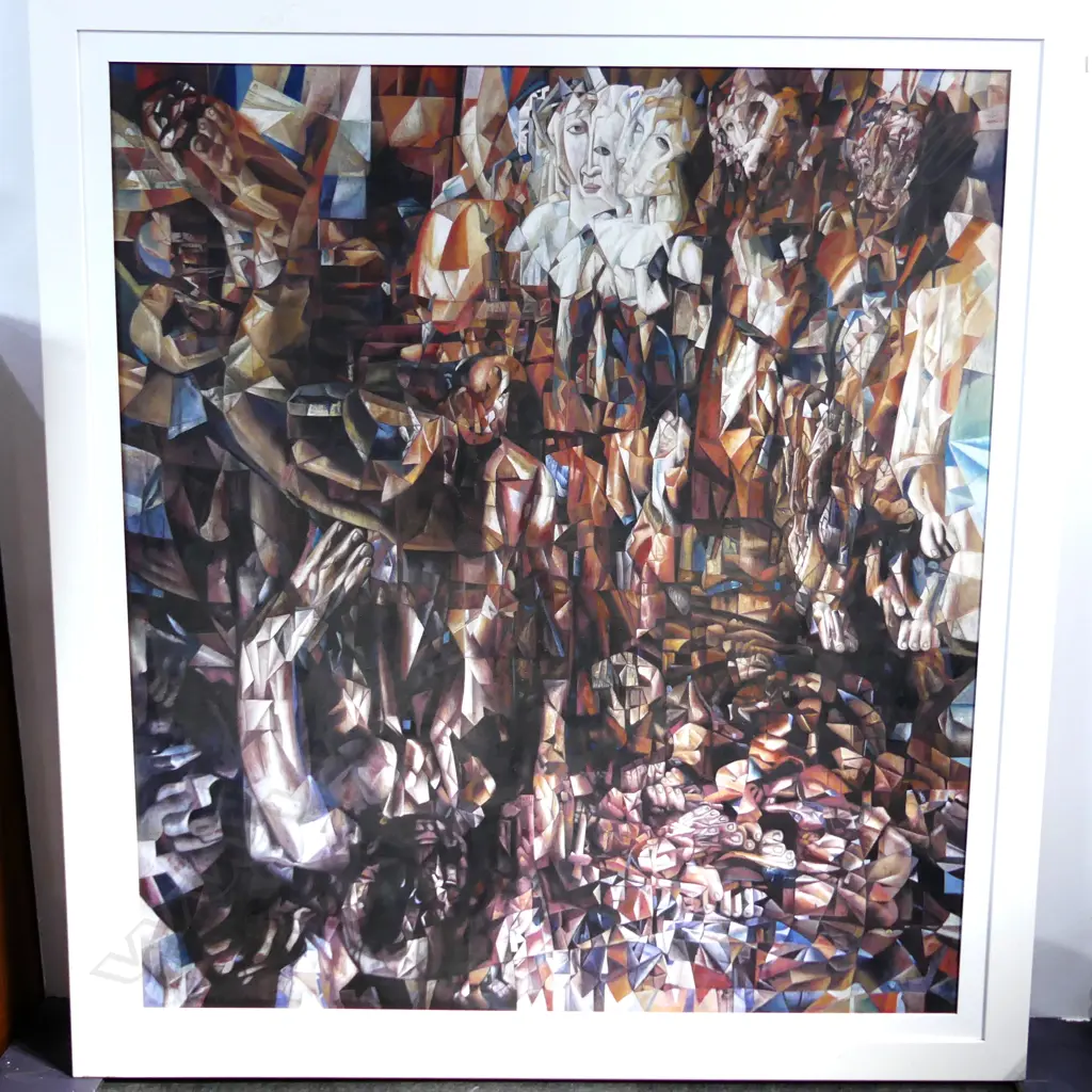 AFTER PAVEL FILONOV 'WAR WITH GERMANY' OIL ON CANVAS 1900x1700mm Image 1++