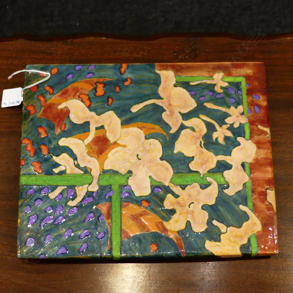 GENNIE DE LANGE (NZ b.1942) GLAZED TILE, 1982 305x245mm Image 1++