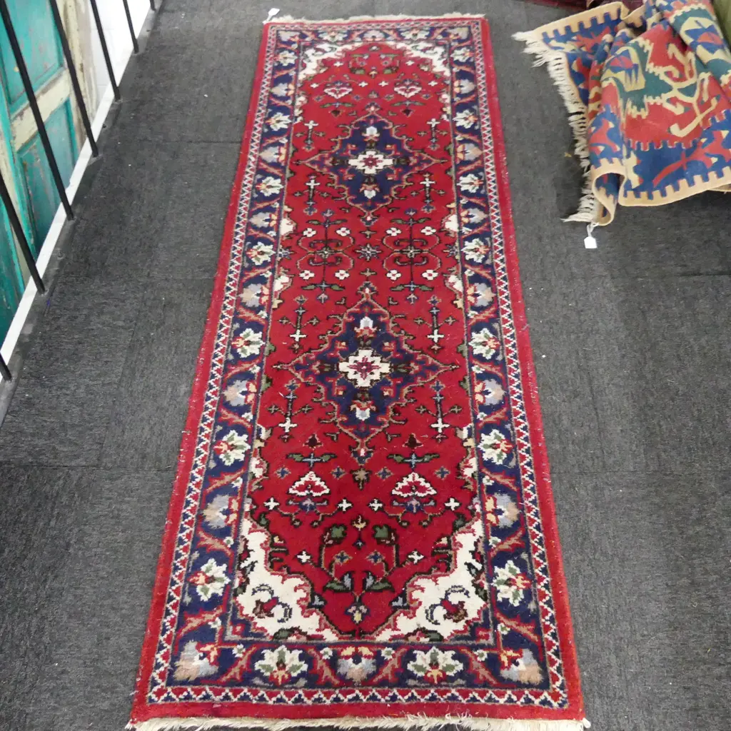 HAND KNOTTED WOOL PILE RUNNER 2030x730mm Image 1++