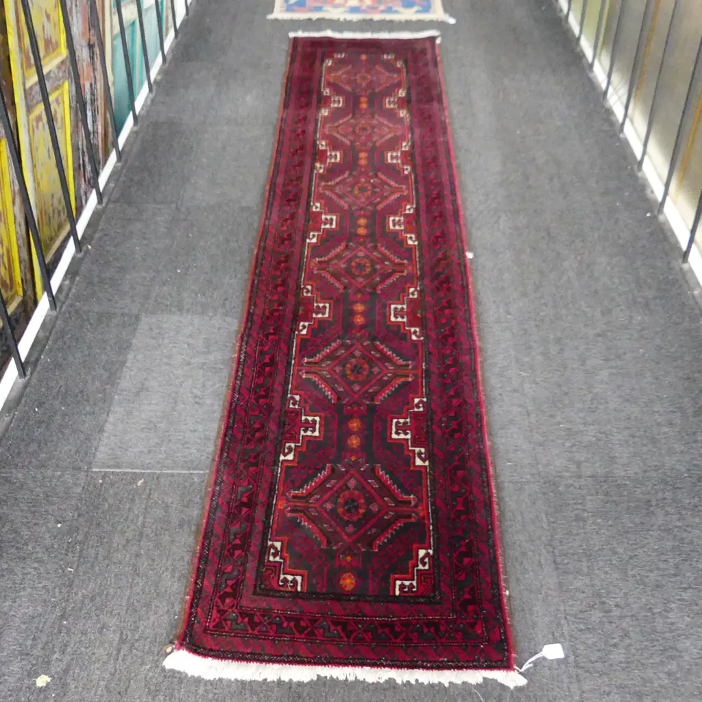 HAND KNOTTED WOOL PILE RUNNER 2650x630mm Image 1++