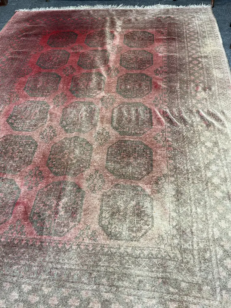 LGE AFGHAN BALUCHI ALL WOOL hand knotted RUG 2800 x 2000mm some fading & rippling Image 1++