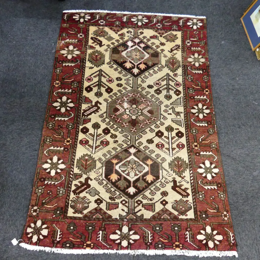 HAND KNOTTED WOOL PILE RUG 1950x1260mm Image 1++