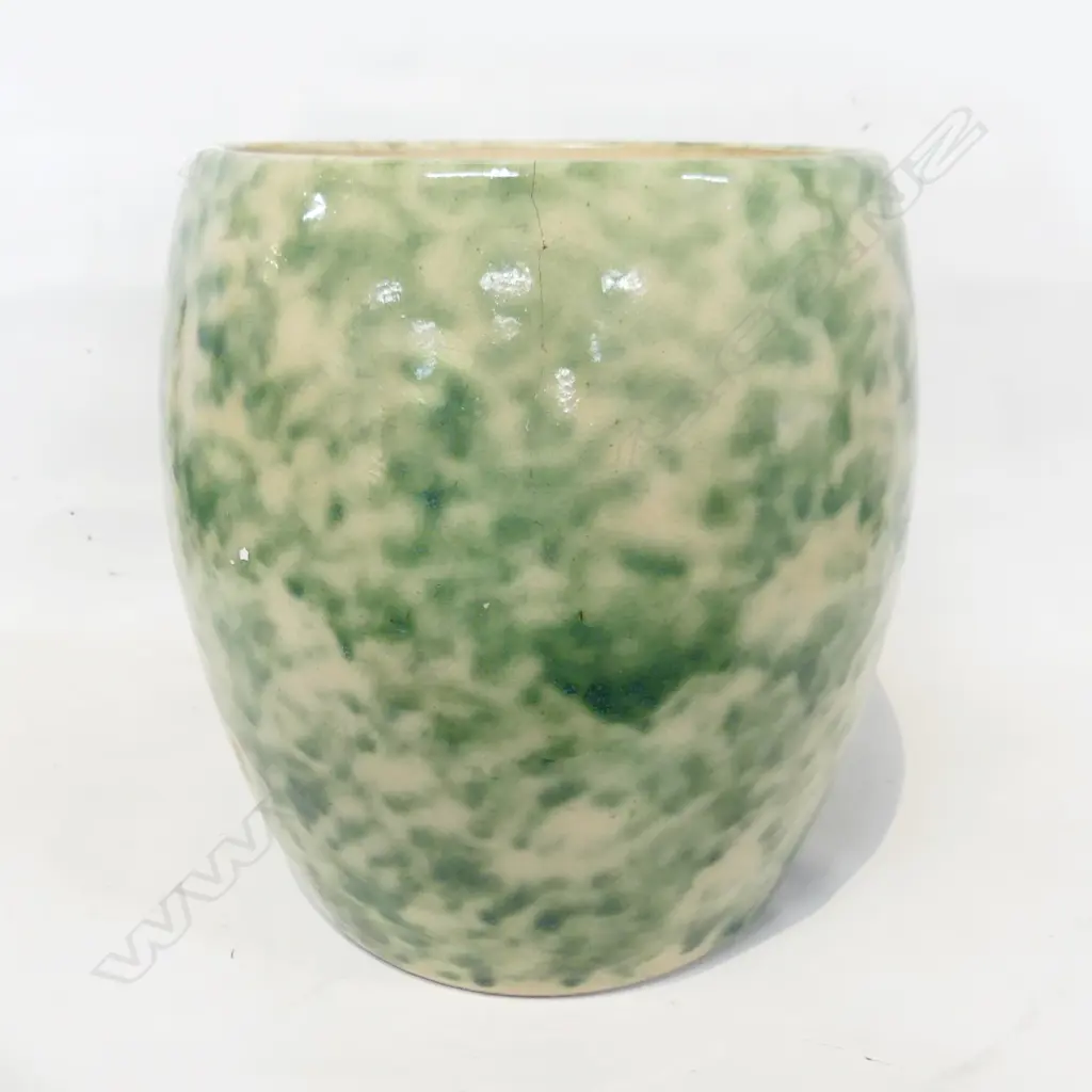 NZ COLONIAL TIMARU POTTERIES STORAGE POT (POTATOES) H.325mm hair crack no lid  Image 1++
