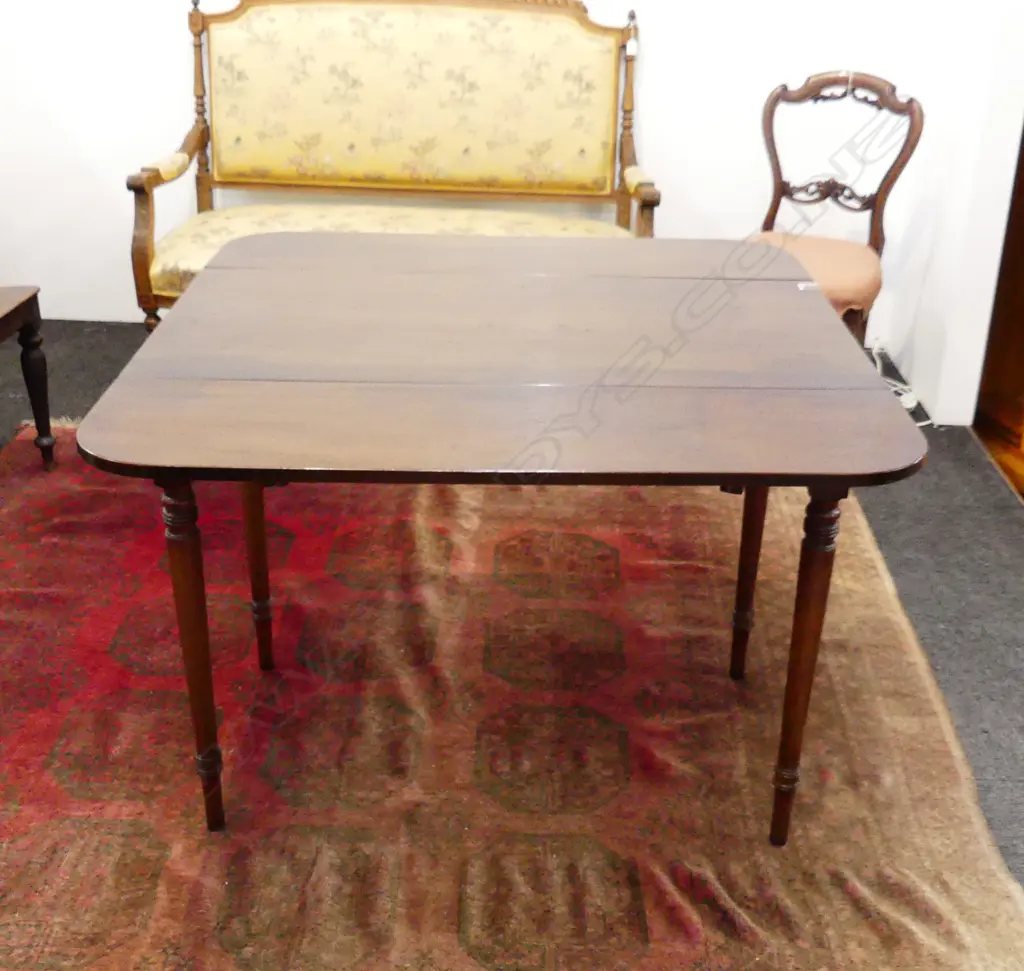 VICTORIAN MAHOGANY PEMBROKE TABLE 930x500x710mm Image 1++