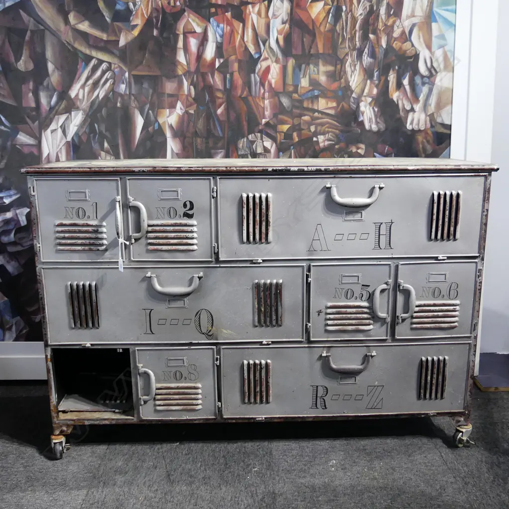 INDUSTRIAL STYLE METAL CABINET 1280x390x850mm Image 1++