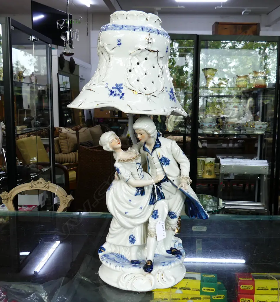   PORCELAIN BLUE & WHITE SIDE LAMP H510MM Image 1++
