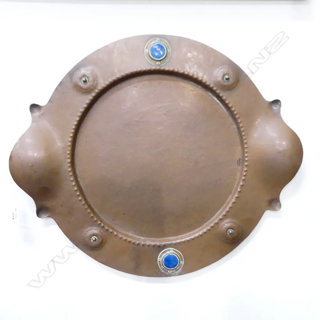 LG CIRCULAR ARTS & CRAFTS COPPER TRAY 460x540mm Image 1++