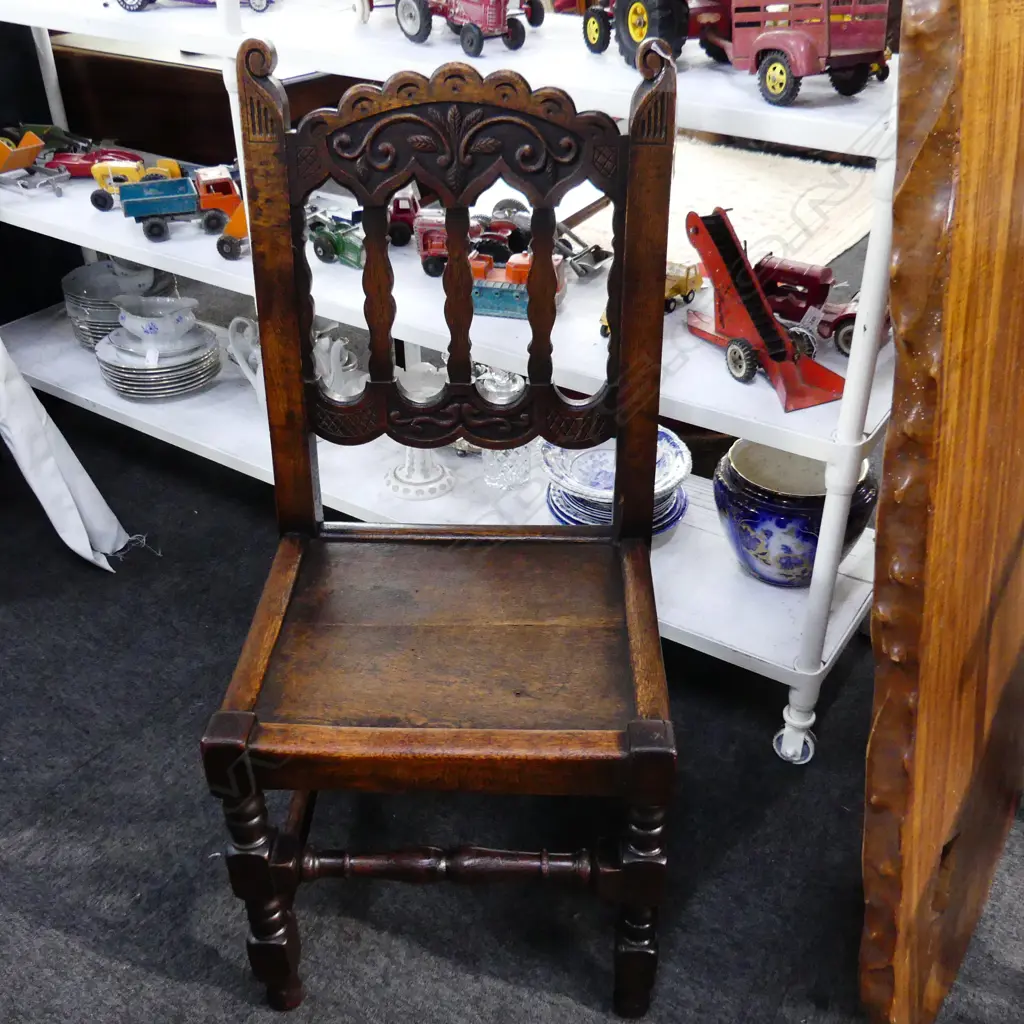 JACOBEAN STYLE OAK CHAIR Image 1++