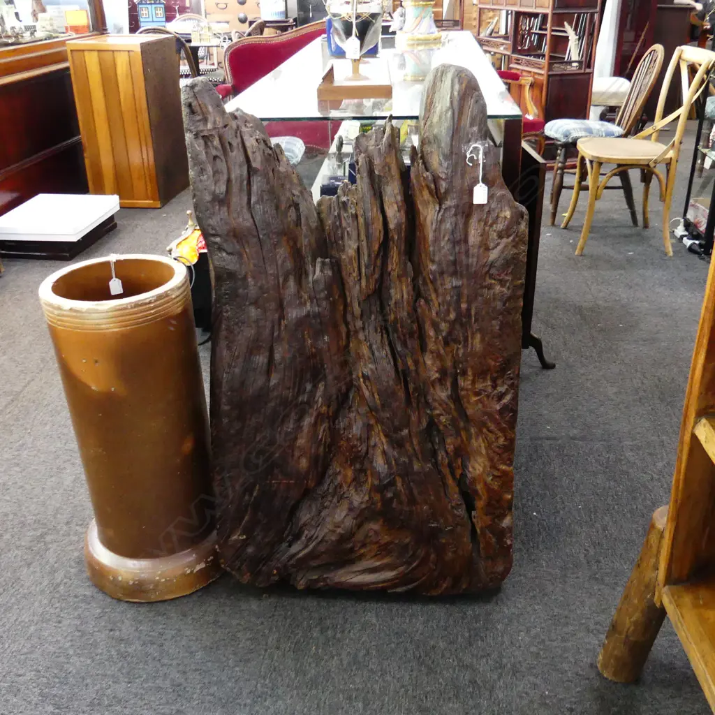 RIVERWORN HEAVY WOOD SLAB 1100 X 650 X 110mm Image 1++