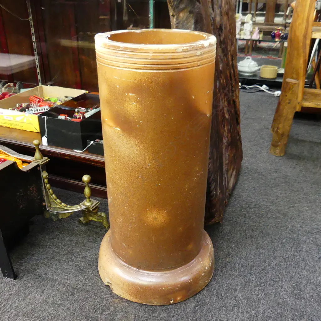 LARGE POTTERY PIPE [NEW LYNN POTTERY]? H700MM Image 1++