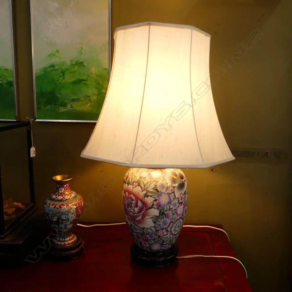 PR ORIENTAL FLORAL LAMPS H.645mm Image 1++