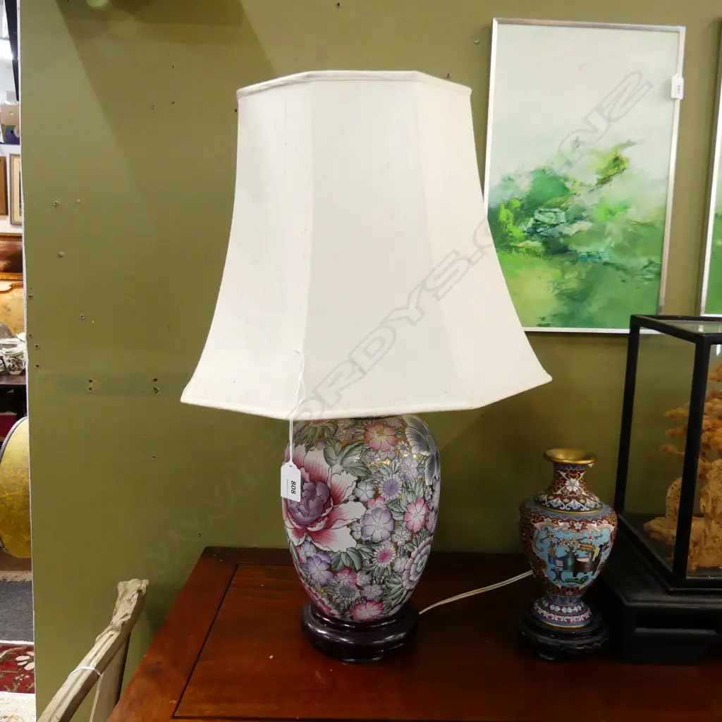 PR ORIENTAL FLORAL LAMPS H.645mm Image 1++