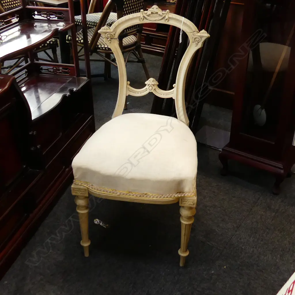 EARLY 20thC FRENCH BALLOON BACK CHAIR Image 1++