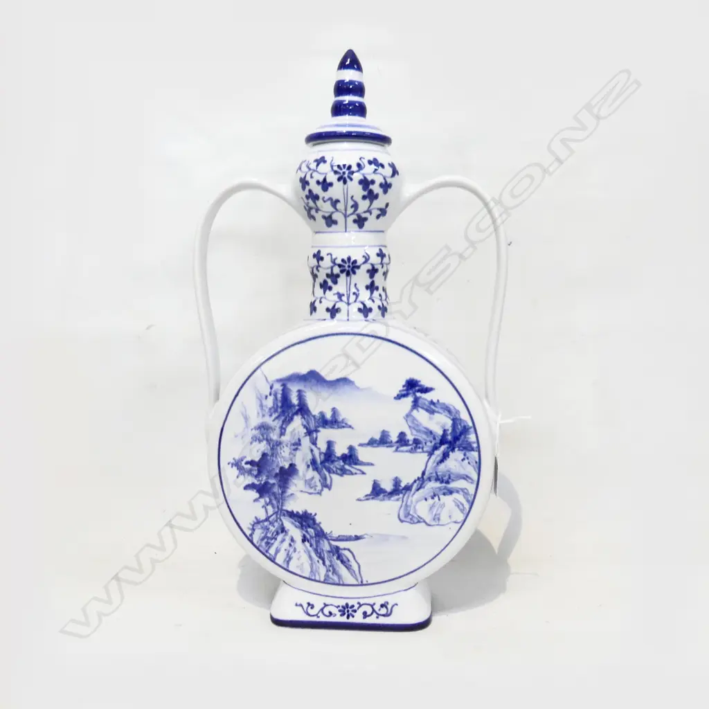 CHINESE B/W MOON FLASK H.460mm - handle repaired Image 1++