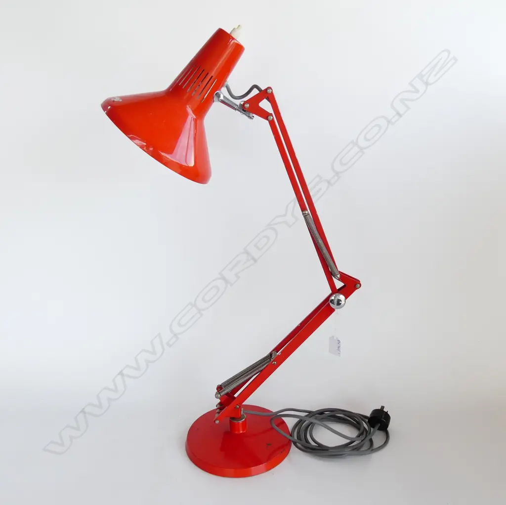 ORANGE SUPERLUX ANGLE POISE STYLE DESK LAMP Image 1++