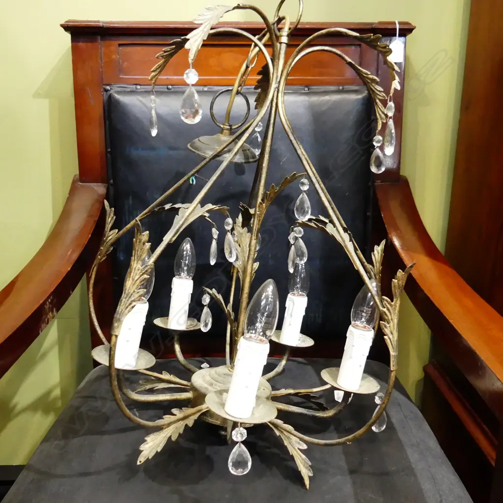5 LIGHT METAL CHANDELIER H.630mm Image 1++