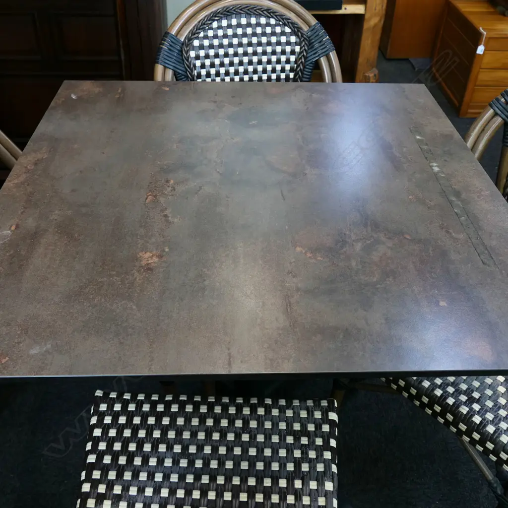 CAFE TABLE & 4 BISTRO CHAIRS 790x790x705mm Image 1++