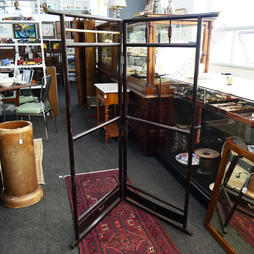 VINTAGE JAPANESE ’IKO’ KIMONO STAND. TWO HOOKS ( ONE BROKEN ) . 740X1500 Image 1++