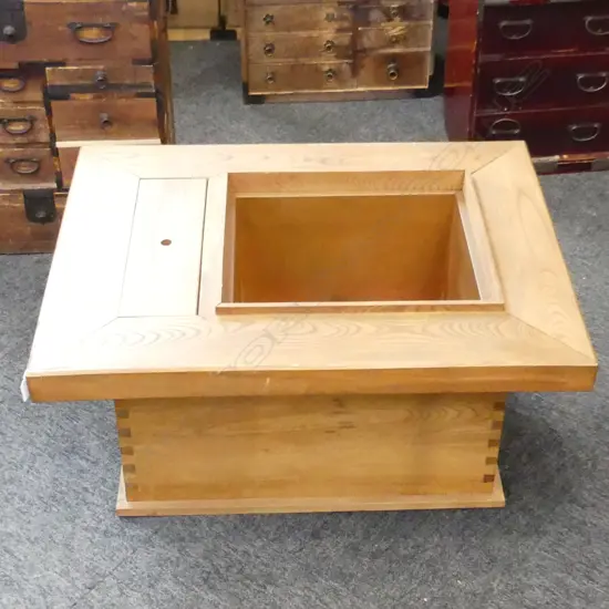 KEYAKI WOOD HIBACHI UNUSED H.380 W.798mm