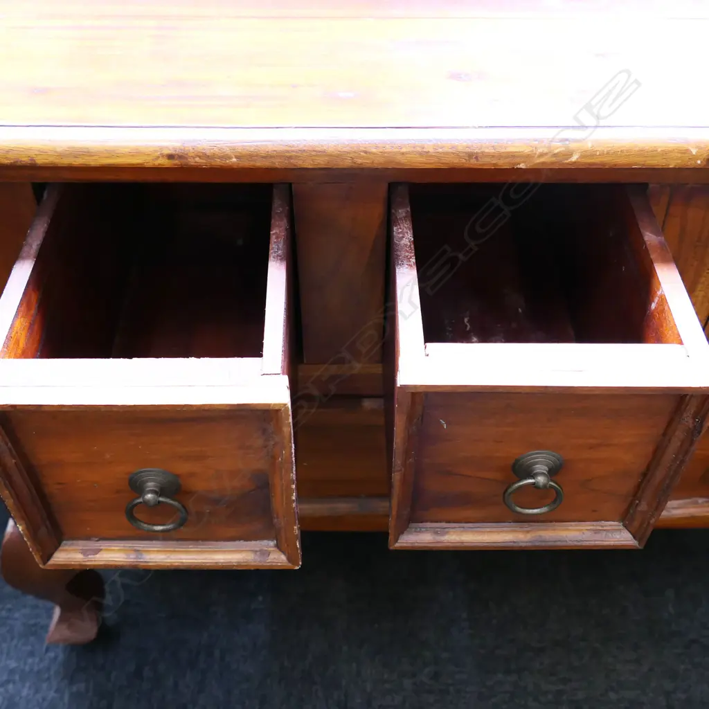 WOODEN CABINET ON CABRIOLE LEGS 1250x500x750mm Image 1++
