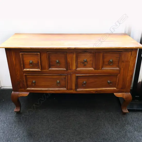 WOODEN CABINET ON CABRIOLE LEGS 1250x500x750mm
