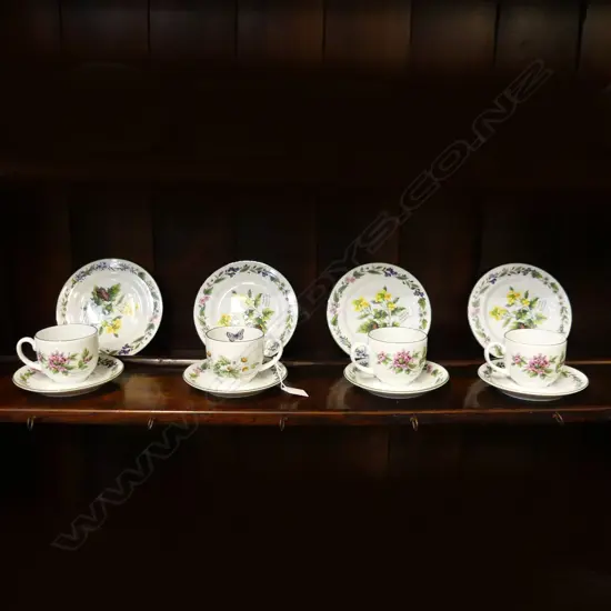 4 ROYAL WORCESTER 'HERBS' TRIOS