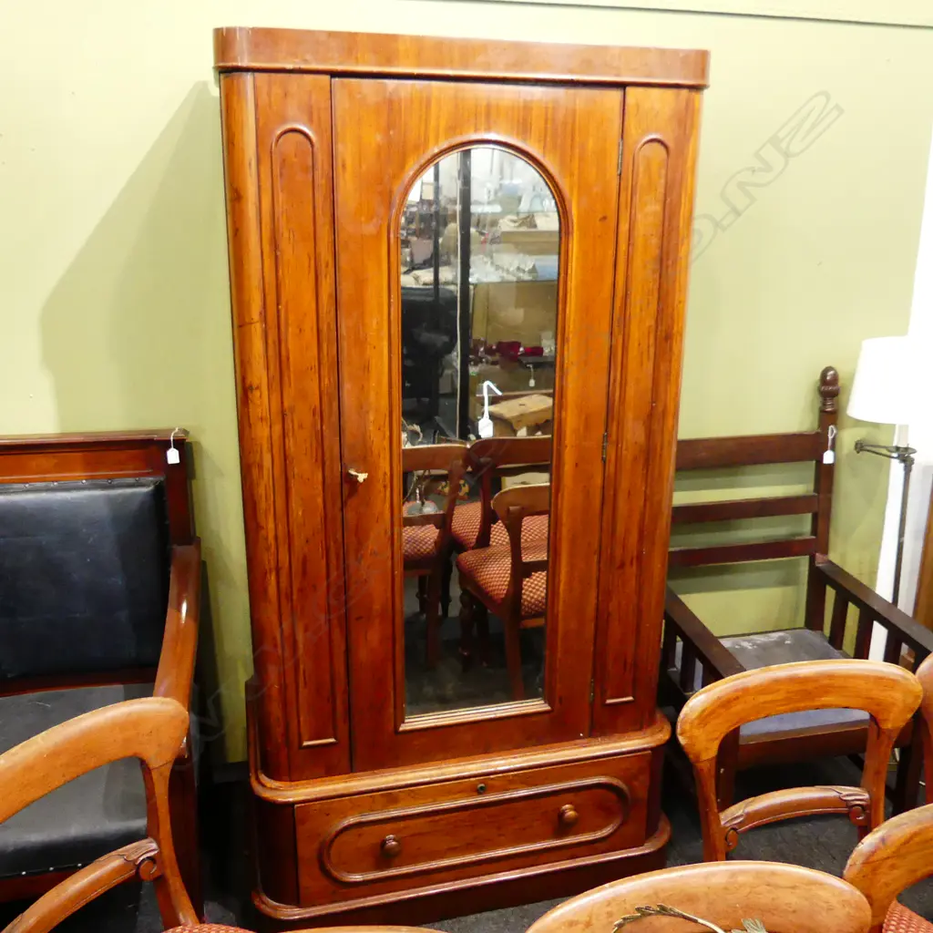 LG 2 PART COLONIAL WARDROBE w MIRROR 1000x510x1980mm Image 1++