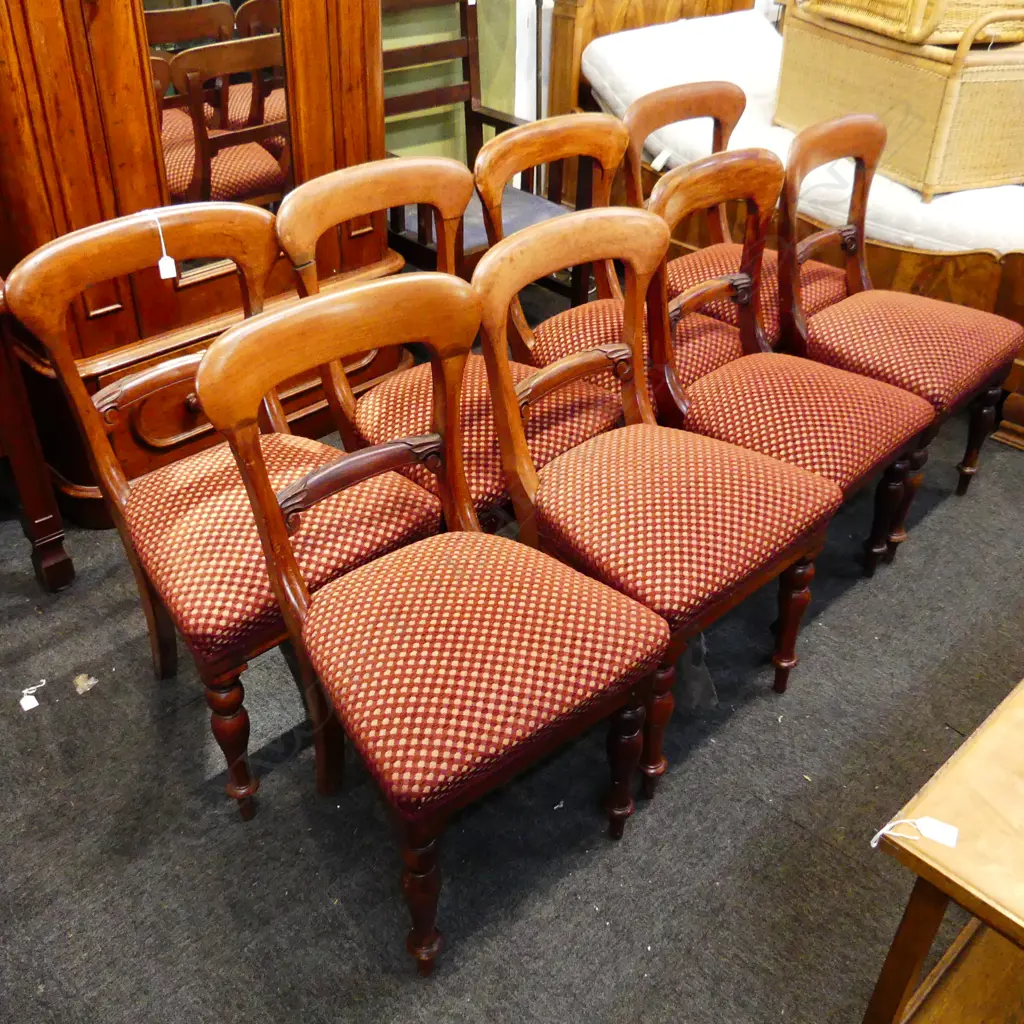 SET OF 8 VICTORIAN DINING CHAIRS - SOME FAULTS Image 1++
