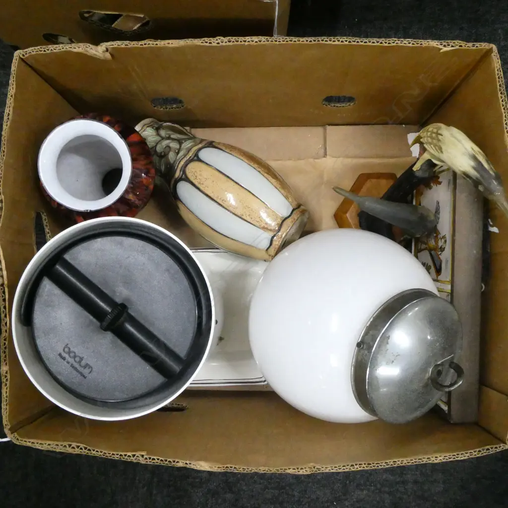 BOX LOT BODUM ICE BUCKET, DOULTON BURSLEM VASE ETC Image 1++
