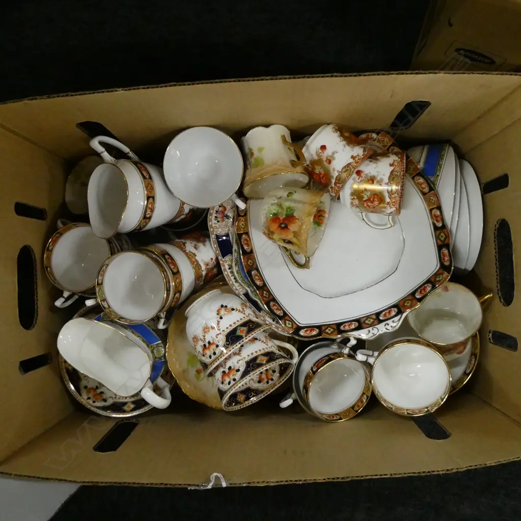 BOX LOT OF PART TEASETS ROYAL ALBERT EUROPEAN ETC. Image 1++
