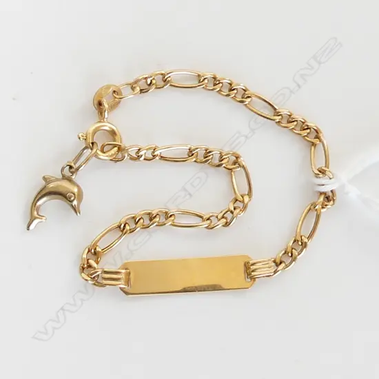 9CT CHAIN w. DOLPHIN CHARM 2.1 GRAMS