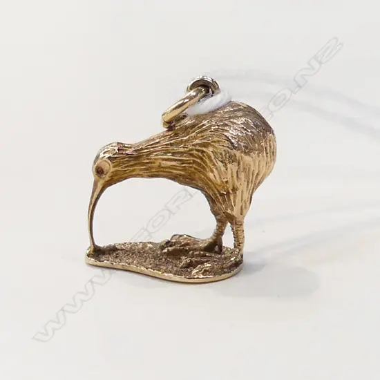 SOLID CAST 9CT ROSE GOLD KIWI PENDANT 4.1gms