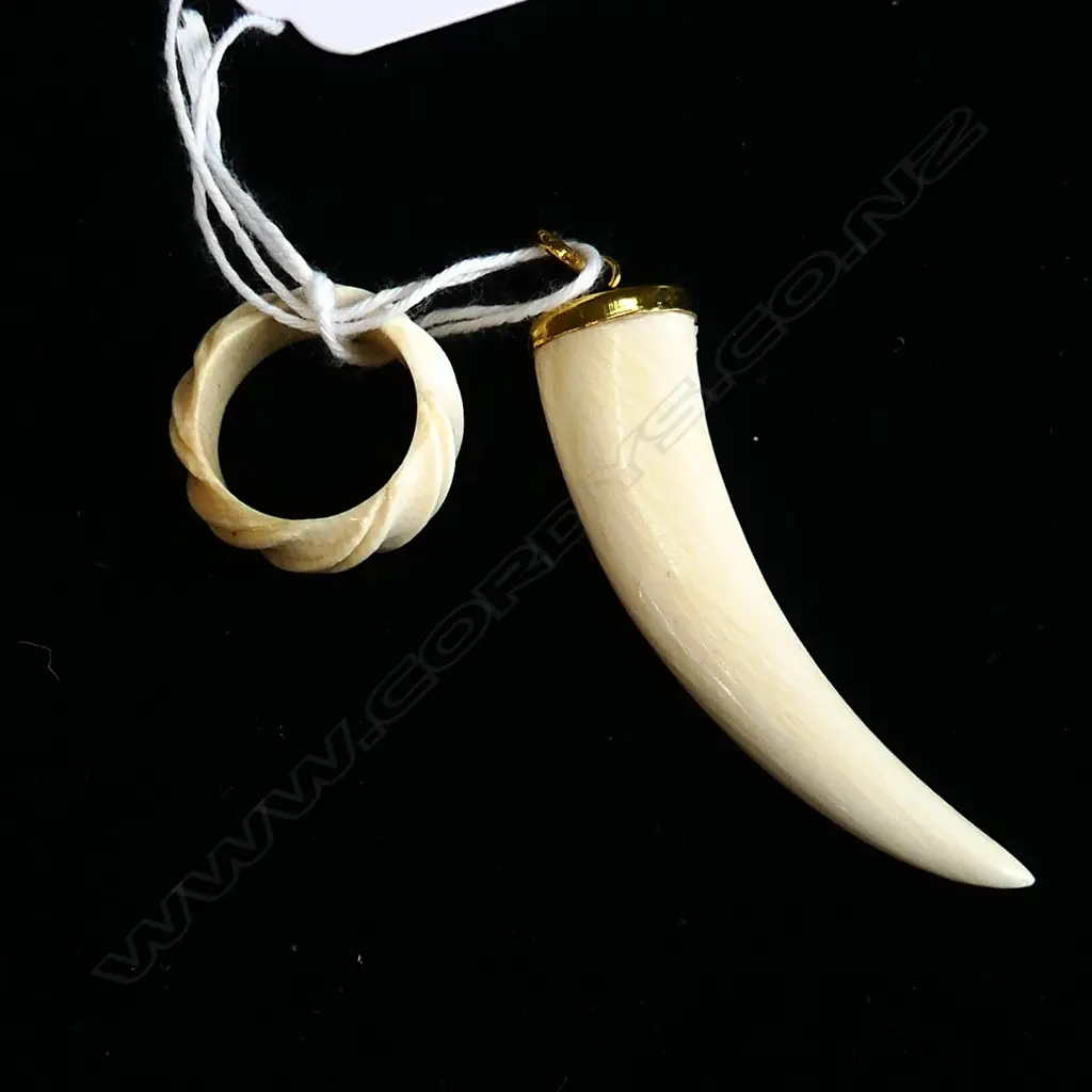 IVORY RING & PENDANT L.50mm Image 1++