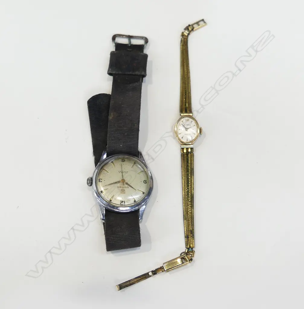 2 VINTAGE BUREN WATCHES, 1 LADIES, 1 MENS Image 1++