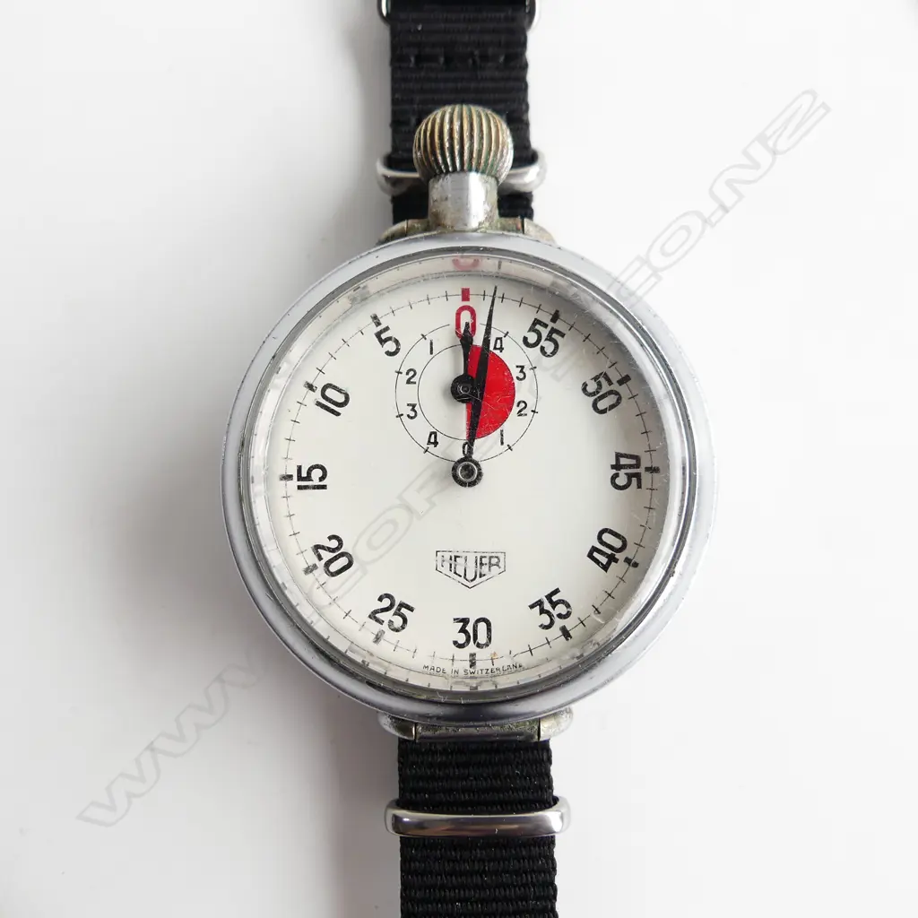 VINTAGE WEARABLE HEUER YACHT TIMER, WORKING, C 1960'S Image 1++