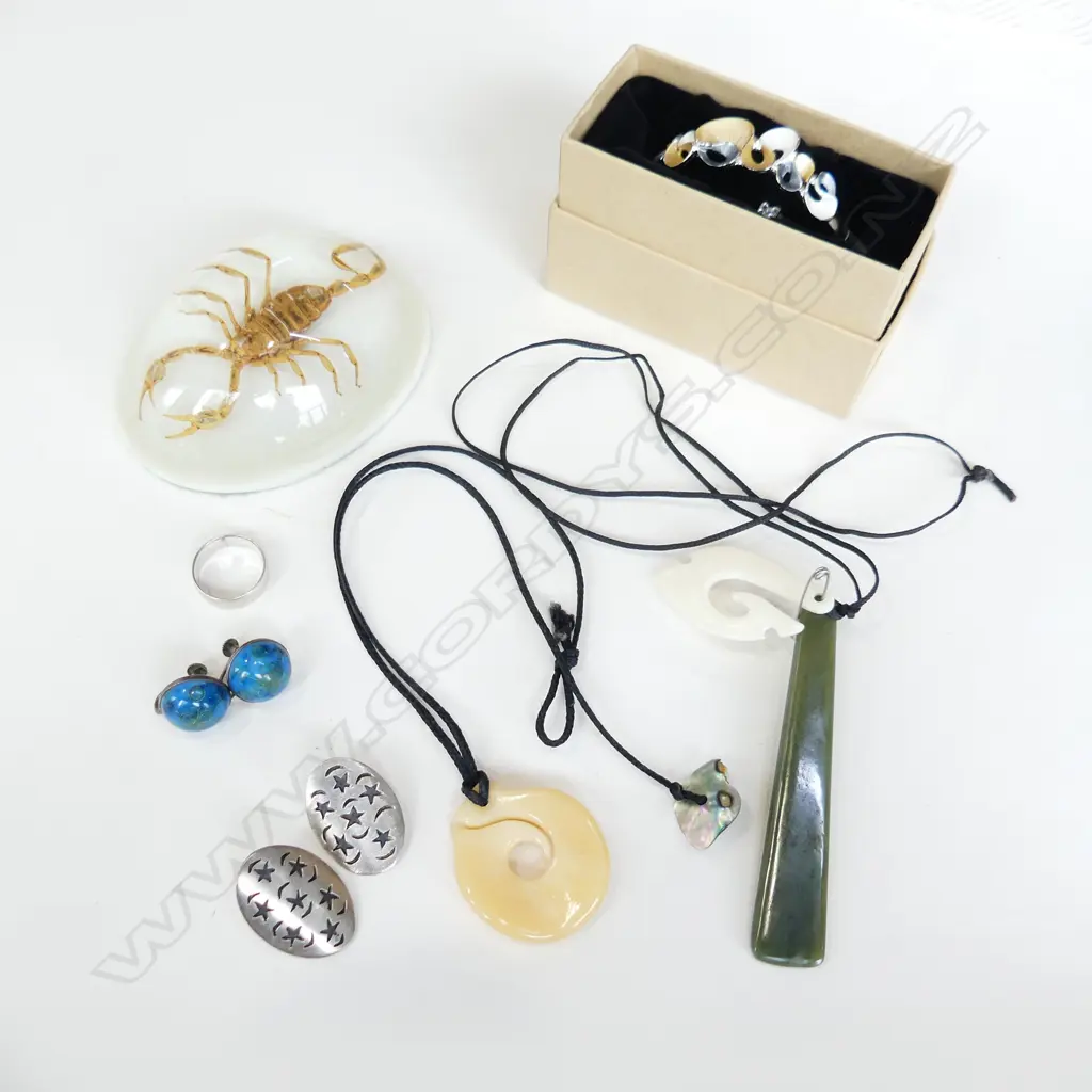 BAG COSTUME JEWELLERY: KIWICRAFT BANGLE + SCORPIAN IN ACRYLIC ETC Image 1++