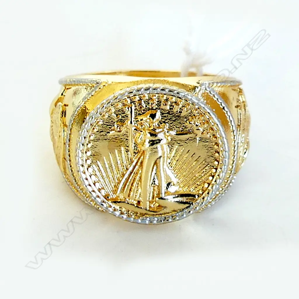 925 GOLD PLATED HIP HOP DRESS RING Image 1++