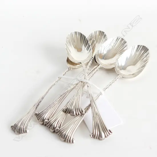 SET 6 STG SILVER TEASPOONS, LOND. 1886 76gms