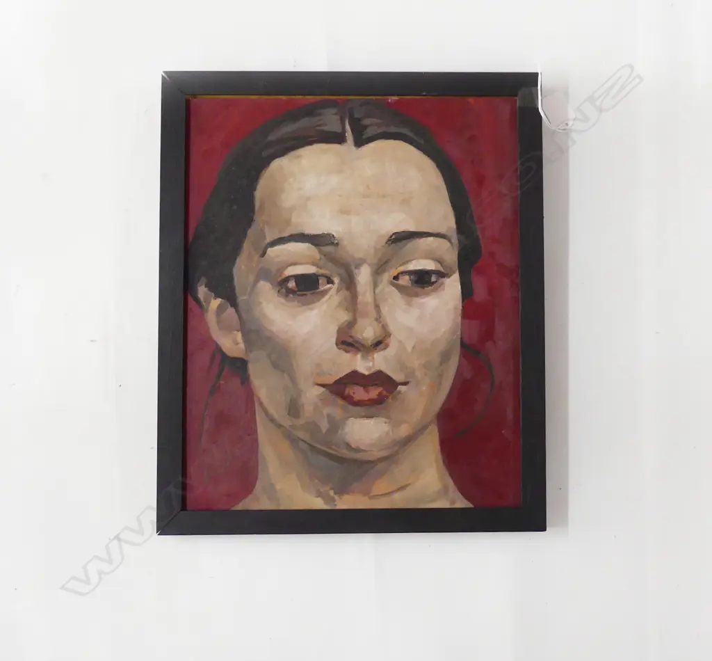 MATTHEW MOUNSEY (BRITISH b. 1967) PORTRIAT, ACRLYIC ON CANVAS, 370x300mm - FRAME FAULTED Image 1++