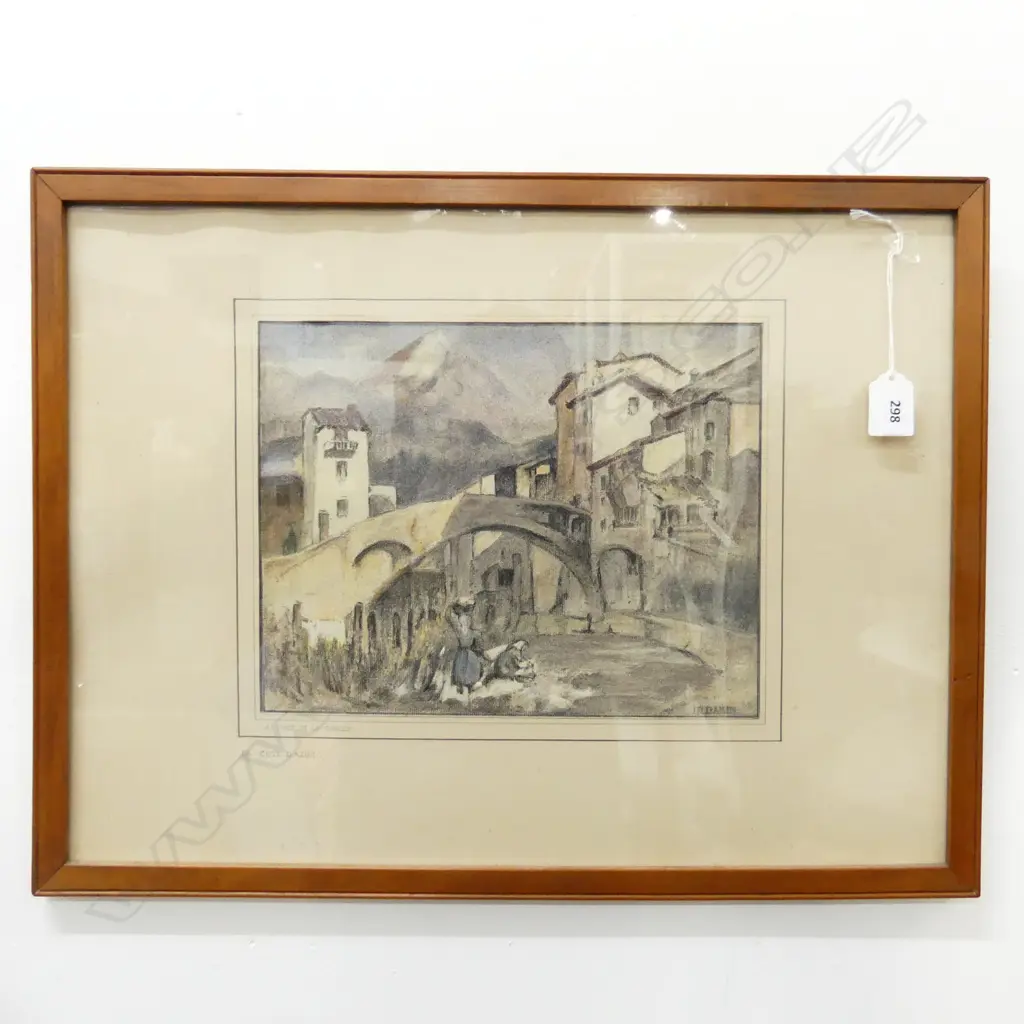 PASTEL LA COTE D AZUR SIGNED  I R DANKIN Image 1++