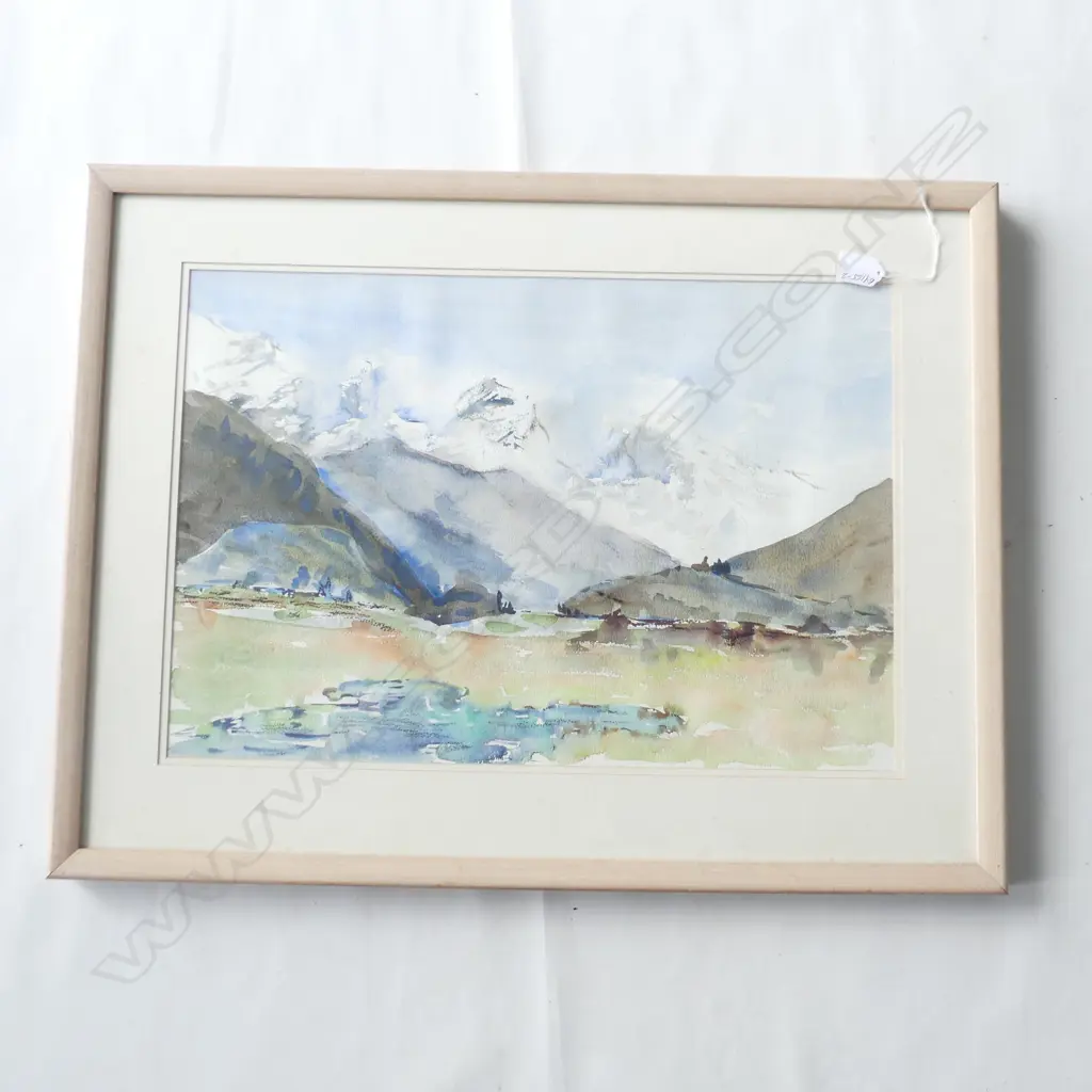 CYNTHIA LAND W/C 'DAWN CLOUDS' 380 x 550mm labelled verso Image 1++